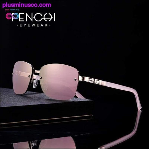 Plus Minus Co Sunglasses Women designer brand luxury rimless retro pink