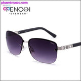 Plus Minus Co Sunglasses Women designer brand luxury rimless retro pink, view 4