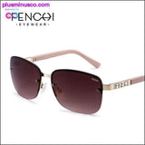 Plus Minus Co Sunglasses Women designer brand luxury rimless retro pink, view 5