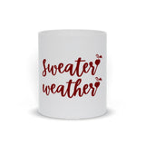 Plus Minus Co Sweater Weather Mugs || Autumn And Fall Mugs || Fall Is Here || Peace Love, Canada Thanksgiving,Us Thanksgiving,Camp Fire Mug | Speckled Mug, view 5
