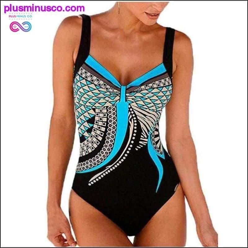 Plus Minus Co Swimwear Women 2019 One Piece Swimsuit Push Up Vintage Retro