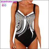 Plus Minus Co Swimwear Women 2019 One Piece Swimsuit Push Up Vintage Retro, view 2