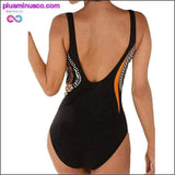 Plus Minus Co Swimwear Women One Piece Swimsuit Push Up Vintage Retro, view 4
