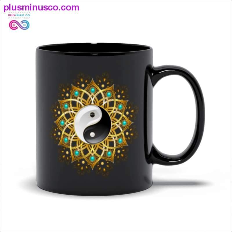 Plus Minus Co Symbol of Yin Yang Mandala Black Mugs