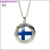 Plus Minus Co National Flag Locket Necklace Greece,France,Finland,, view 3