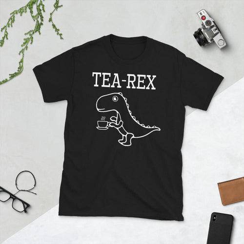 Plus Minus Co Tea rex Dinosaur Cartoon Lover Funny Cute Dino T-Shirt