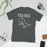 Plus Minus Co Tea rex Dinosaur Cartoon Lover Funny Cute Dino T-Shirt, view 3