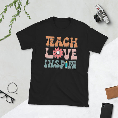 Plus Minus Co Teach love inspire its a beautiful day for learning Unisex Tee