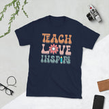 Plus Minus Co Teach love inspire its a beautiful day for learning Unisex Tee, view 2