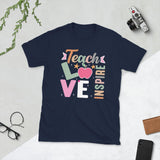 Plus Minus Co Teach love insprie its a beautiful day for learning Unisex Tee, view 2