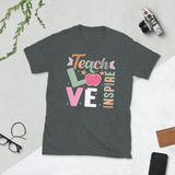 Plus Minus Co Teach love insprie its a beautiful day for learning Unisex Tee, view 3