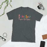 Plus Minus Co teacher crayons kids caffeine Unisex Tee, view 3