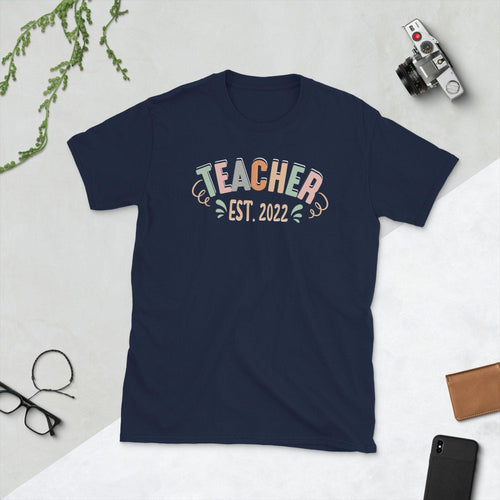 Plus Minus Co Teacher Est 2022, New Teachers First Day Of School Gift T-Shirt, Teacher Life New Teacher Established T-Shirt