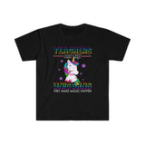 Plus Minus Co Teachers Like Unicorns Make Magic Happen T-Shirts, teacher birthday gift, back to school, teacher personalized gifts, view 2