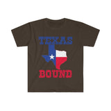 Plus Minus Co Texas Bound | Texas Map T-Shirts, Moving to Texas , Welcome to Texas Gift, Texas Bound, New in Texas, Moving to DFW, Houston, Austin, view 2