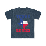 Plus Minus Co Texas Bound | Texas Map T-Shirts, Moving to Texas , Welcome to Texas Gift, Texas Bound, New in Texas, Moving to DFW, Houston, Austin, view 5
