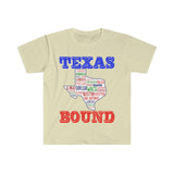 Plus Minus Co Texas Bound | Texas Places T-Shirts |Texas Map T-Shirts, Moving to Austin , Welcome to Texas Gift, Texas Bound, New in Texas, Moving to DFW, view 4