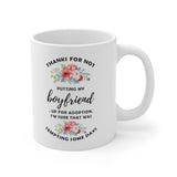 Plus Minus Co Thanks For Not Putting My Boyfriend Up For Adoption Accent Mugs, Funny Mugs, Christmas mug, Coffee Mug, Mom Gift, Mother's Day Gift,, view 4