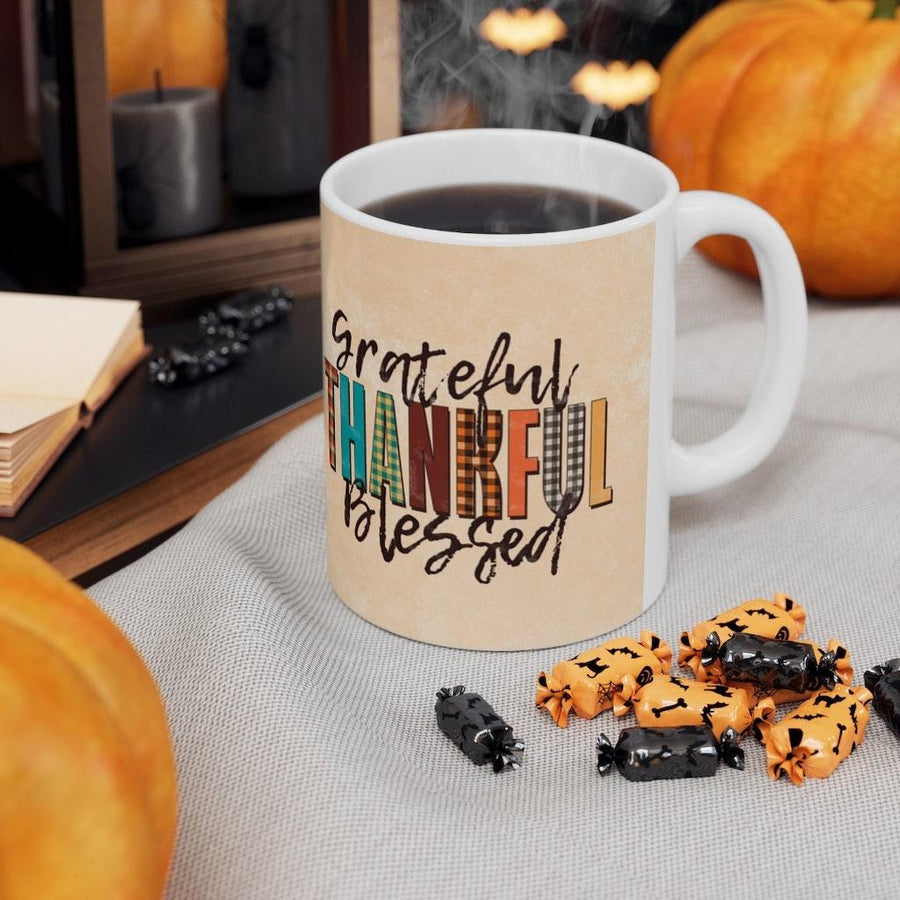 Plus Minus Co Thanksgiving, Be Thankful Mug, Thanksgiving mug, Thanksgiving gifts, Fall Mug, Autumn Coffee Mug, Holiday Mug Happy Thanksgiving, Happy Fall