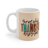 Plus Minus Co Thanksgiving, Be Thankful Mug, Thanksgiving mug, Thanksgiving gifts, Fall Mug, Autumn Coffee Mug, Holiday Mug Happy Thanksgiving, Happy Fall, view 3