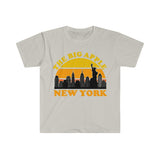 Plus Minus Co The Big Apple New York | Retro Sunset T-Shirts, New York City Skyline Souvenir Tee, NYC Parties Costume, Visit Trip Travel NY,, view 3