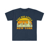 Plus Minus Co The Big Apple New York | Retro Sunset T-Shirts, New York City Skyline Souvenir Tee, NYC Parties Costume, Visit Trip Travel NY, Manhattan, view 4