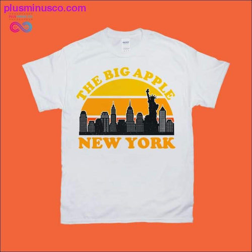 Plus Minus Co The big apple New York | Retro Sunset T-Shirts