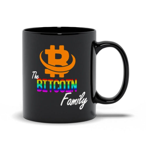 Plus Minus Co The Bitcoin Family Black Mugs