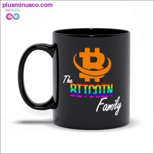 Plus Minus Co The BITCOIN Family Black Mugs