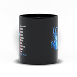Plus Minus Co The Capricorn, Capricorn  Is Cautious, Ambitious, Practical, Responsible, Introvert, Caring, Open-Hearted, Reliable, And Nosey Black Mugs, view 6