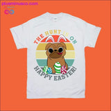 Plus Minus Co The Hunt is On Happy Easter | Bunny Pug | Retro Sunset, view 2