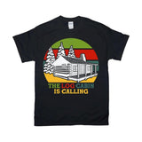 Plus Minus Co The Log Cabin Is Calling | Retro Sunset ,Cabin Fever| Climbing | Hiking | Camping | Outdoors  Camper | Log Cabin |Cabin Is Calling ,Mountain, view 2