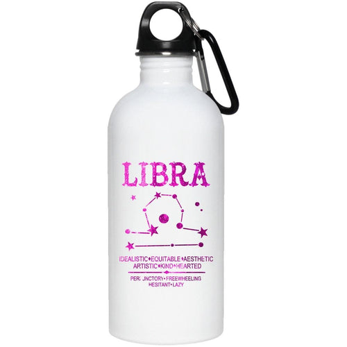 Plus Minus Co The Power Of A Libra Woman With A Nursing Degree, Libra Nurse Birthday Gift T-Shirt Active Libra 20 oz. Stainless Steel Water Bottle