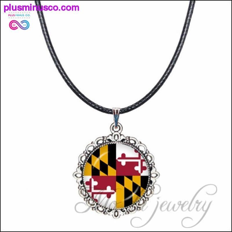 Plus Minus Co The State of Maryland Pendant Flag of MD Necklaces Maryland