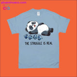 Plus Minus Co The Struggle is Real Panda Weightlifting T-Shirts, view 2