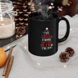 Plus Minus Co The Tree Isn't The Only Thing Getting Lit This Year Classic Black Mugs,, view 2