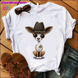 Plus Minus Co There's Advantages to Being Cute T Shirt Women Chihuahua, view 6
