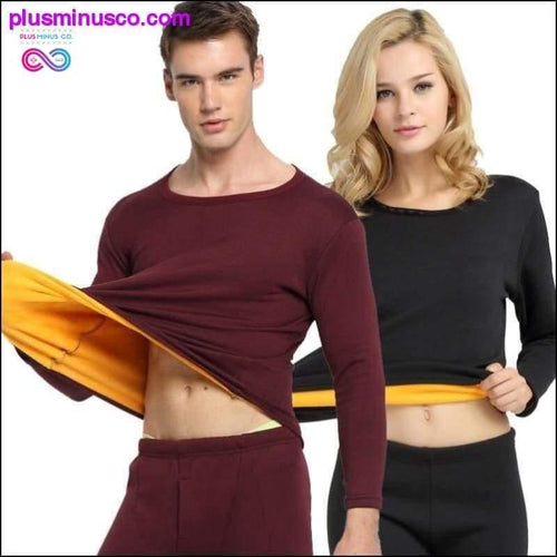 Plus Minus Co Thermal Underwear Set for Men and Women - Keep Warm in Cold