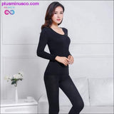 Plus Minus Co Thermal Underwear set Woman winter clothing Warm suit Long, view 3