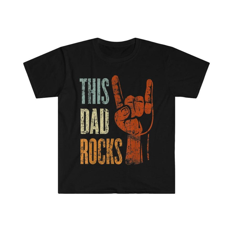 Plus Minus Co This Dad Rocks Rock N Roll Metal T-Shirts, Rock n Roll Shirt, Metal T-Shirt Gift for Father, Fathers Day Gift, Gift For Him, Dad Shirt