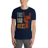 Plus Minus Co This DAD Rocks Unisex T-Shirt, view 2