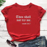Plus Minus Co Thou Shall Not Try Me Letter Printed New Arrival Unisex Summer Funny Casual 100%Cotton T-shirt Gift for Mom Gift for Dad Mothers Day shirts Mom Life Tees, view 2