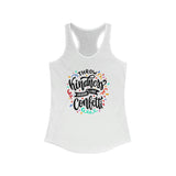 Plus Minus Co Throw Kindness Around Like Confetti Racerback, Happy Holidays, Spread the Kindness, Be Kind, Kindness Shirts, Teacher Be Kind, view 2