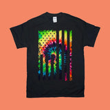 Plus Minus Co Tie Dye Grunge | American Flag T-Shirts, view 2