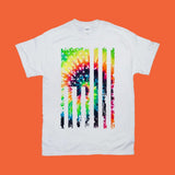 Plus Minus Co Tie Dye Grunge | American Flag T-Shirts, view 3