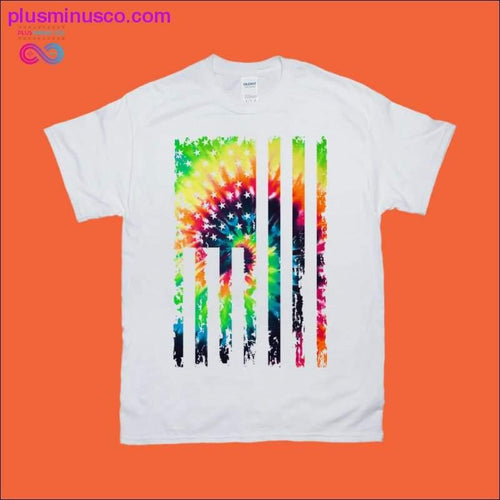 Plus Minus Co Tie Dye Grunge | American Flag T-Shirts