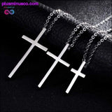 Plus Minus Co Titanium Steel Cross Pendant Prayer Necklace, view 6