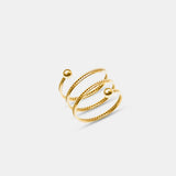 Plus Minus Co Titanium Steel Wrap Ring, view 4