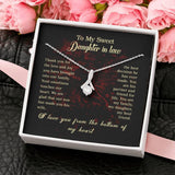 Plus Minus Co To My Daughter-In-Law Necklace Gift | Wedding Gift, Jewelry From Mother-In-Law | Gift For Bride, Birthday Gift | Sparkling Radiance Necklace, view 2