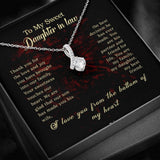 Plus Minus Co To My Daughter-In-Law Necklace Gift | Wedding Gift, Jewelry From Mother-In-Law | Gift For Bride, Birthday Gift | Sparkling Radiance Necklace, view 4